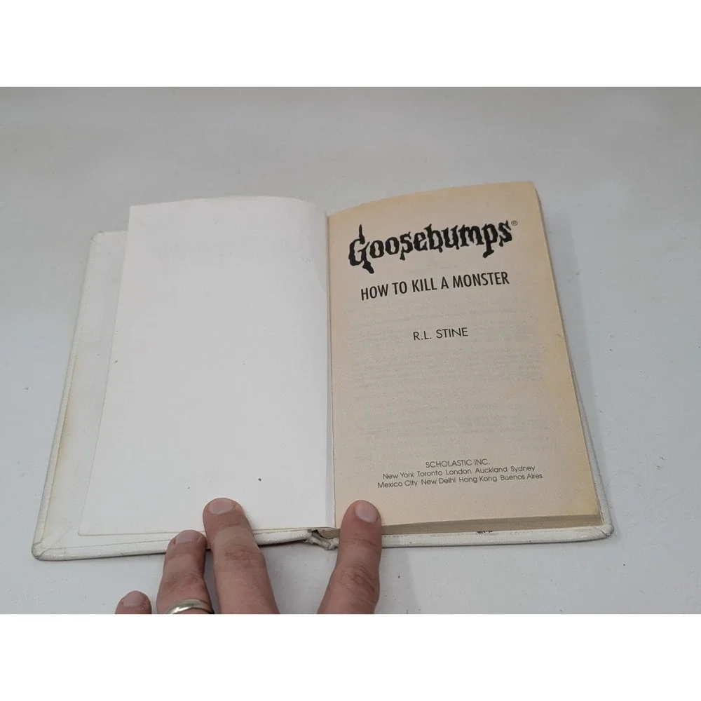 Goosebumps How to Kill a Monster Hardcover Library Bound to Stay Bound Books VTG